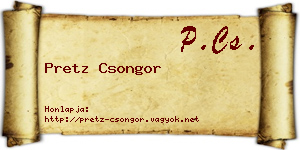 Pretz Csongor névjegykártya